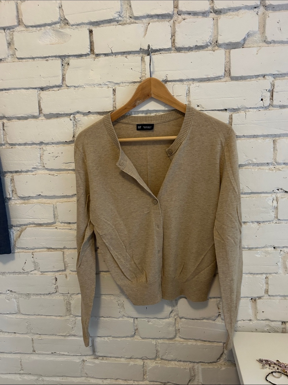 GAP Beige Button Cardigan M
